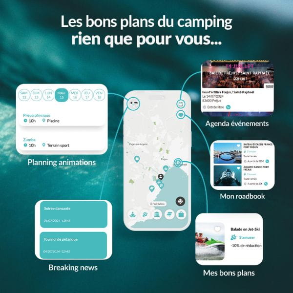 Nouveauté l'application du camping